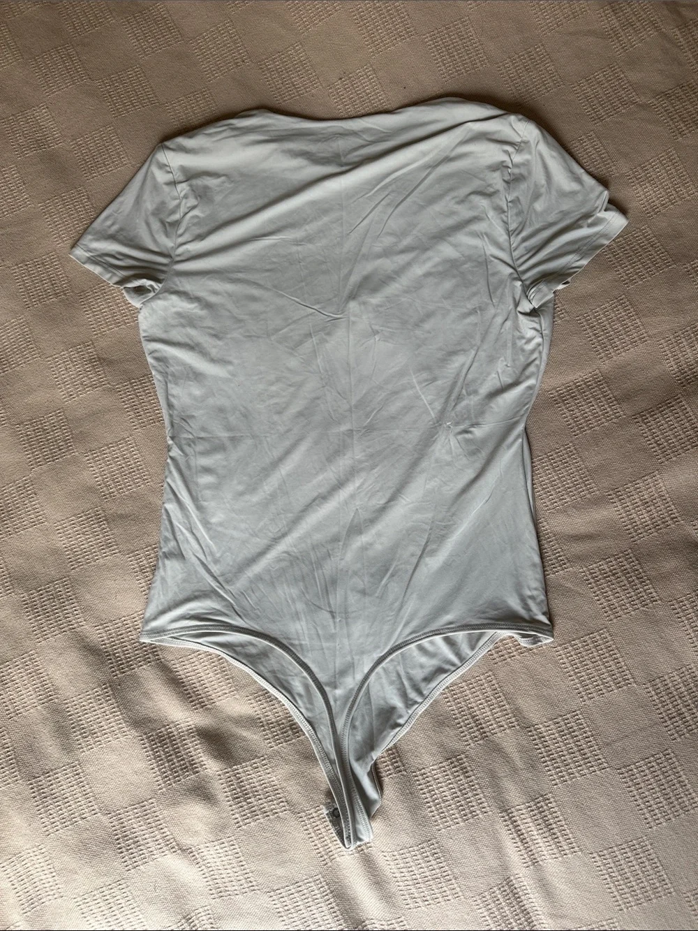Abercrombie & Fitch White Short-Sleeve Bodysuit